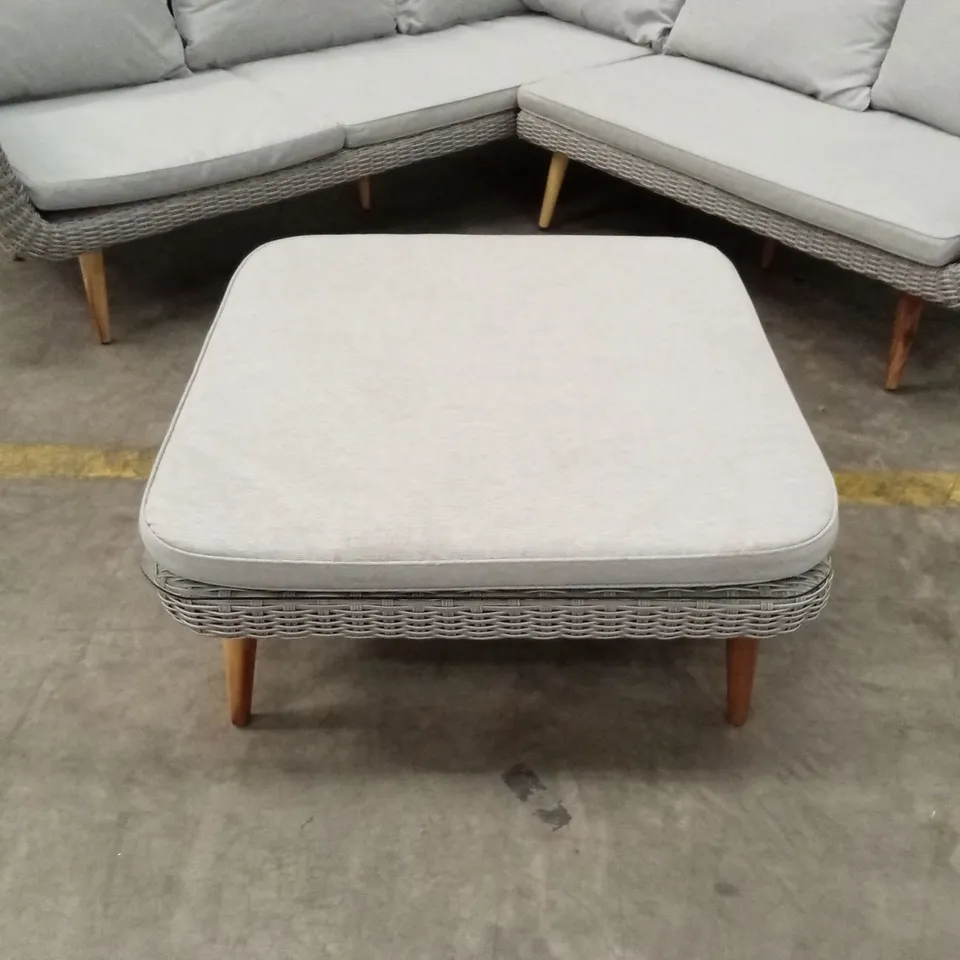 GEORGIA OUTDOOR PATIO CORNER SOFA & COFFEE TABLE/FOOTSTOOL RRP £995
