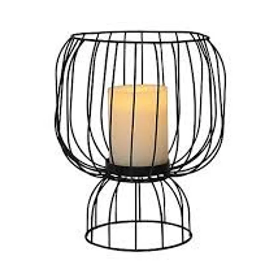 KELLY HOPPEN WIRE PEDESTAL CANDLE HOLDER