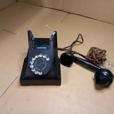 CLASSIC BLACK SOLID DIAL OLD SCHOOL TELEPHONE