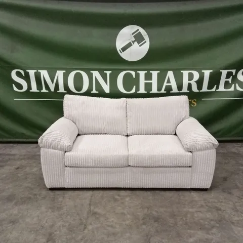 AMALFI STANDARD BACK FABRIC 2 SEATER SOFA - SILVER