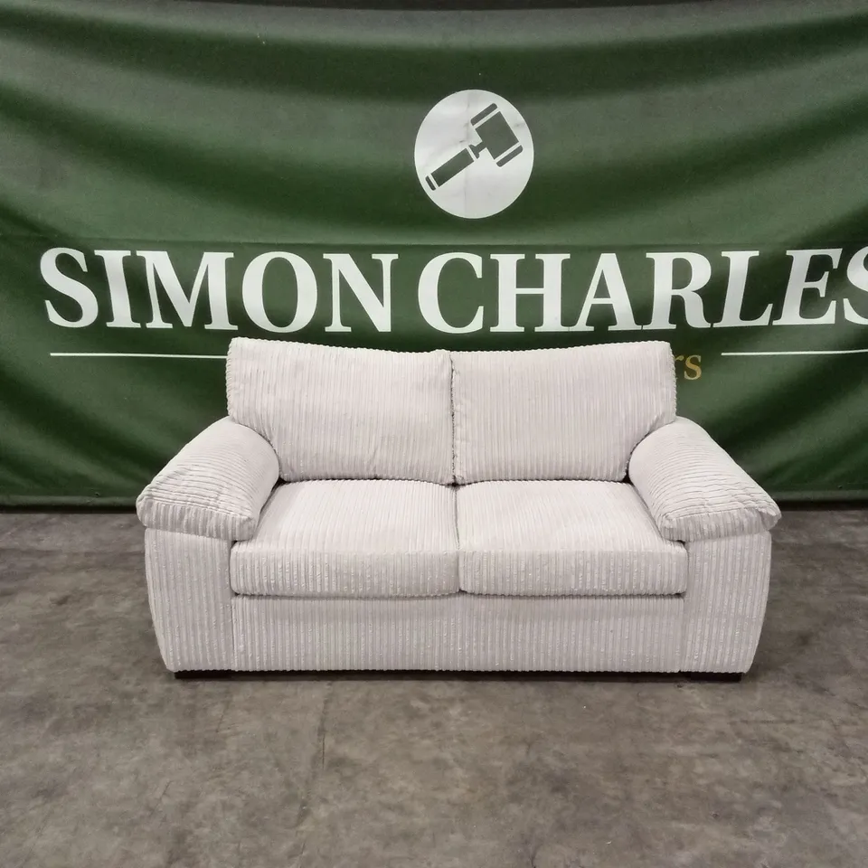 AMALFI STANDARD BACK FABRIC 2 SEATER SOFA - SILVER RRP £449