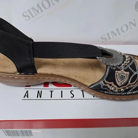 BOXED RIEKER ANTISTRESS SCHWARTS BLACK SIZE US 8