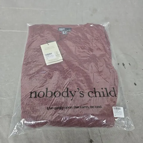 BAGGED NOBODYS CHILD SHIRRED BODICE MIDI DRESS - SIZE 6