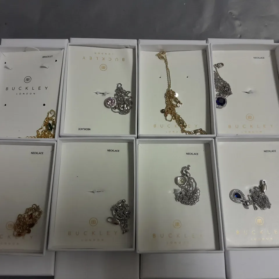 LOT OF 8 ASSORTED BOXED BUCKLEY LONDON NECKLACES