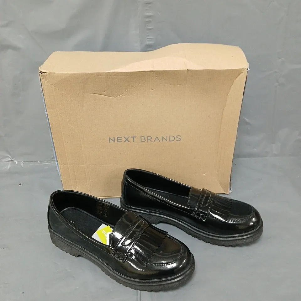BOXED PAIR OF NEXT BLACK LOATHERS UK 6 
