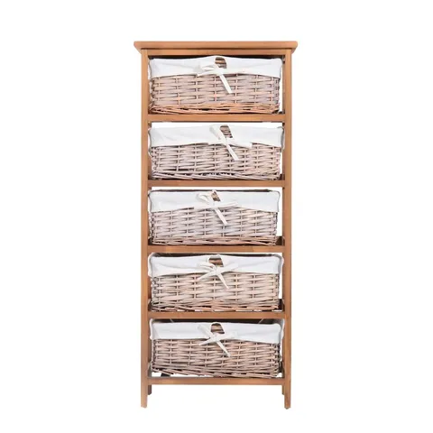 BOXED MIDSOMER WICKER FREESTANDING BATHROOM SHELVES (1 BOX)