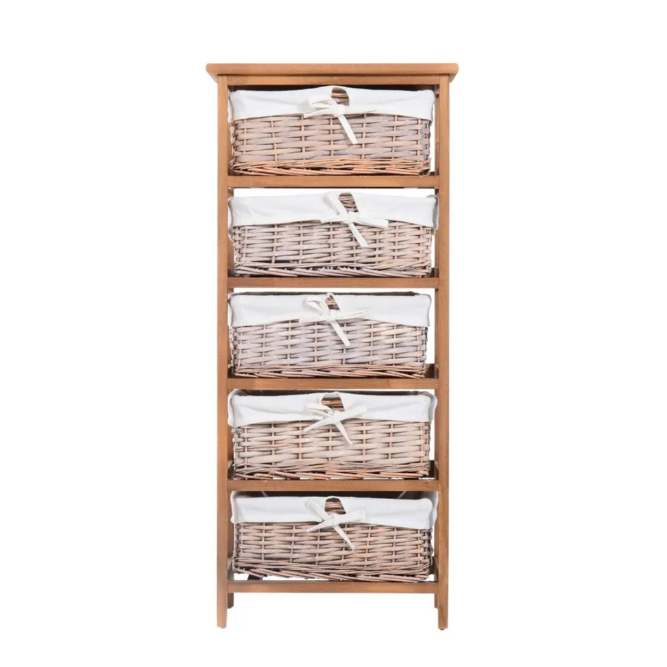 BOXED MIDSOMER WICKER FREESTANDING BATHROOM SHELVES (1 BOX)