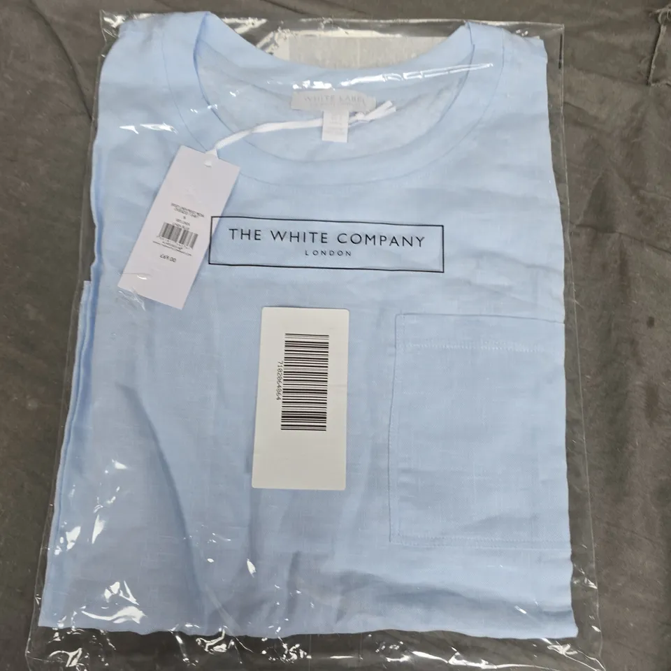 BAGGED THE WHITE COMPANY JERSEY LINEN MEDIA OVERSIZED T-SHIRT - S