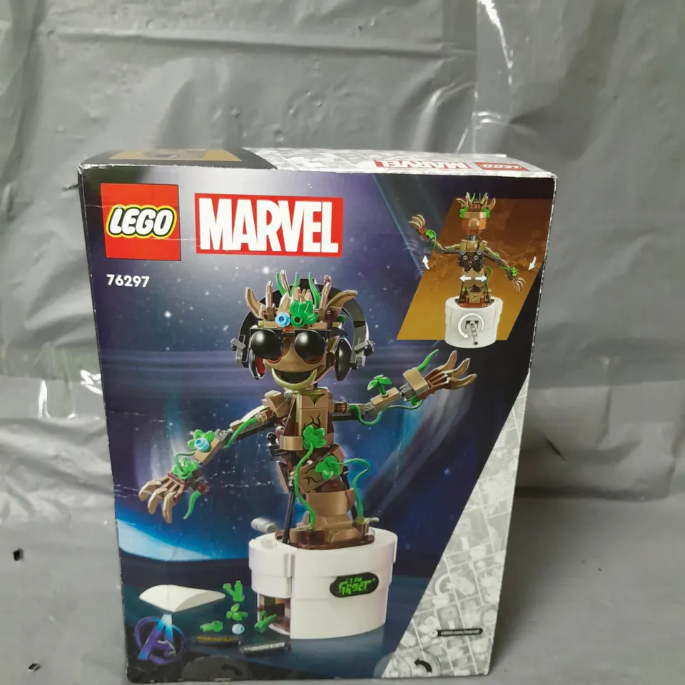 BOXED EGO MARVEL DANCING GROOT BUILDABLE TOY SET 76297 RRP £29.99