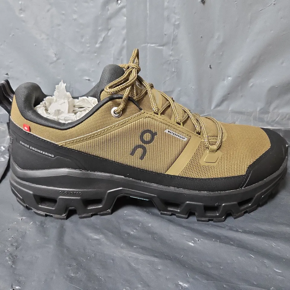 UNBOXED PAIR OF ON CLOUDROCK TRAINERS IN BROWN - UK 10