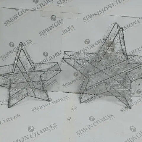 SET 2 LIGHT UP STAR ROOM DECORATION