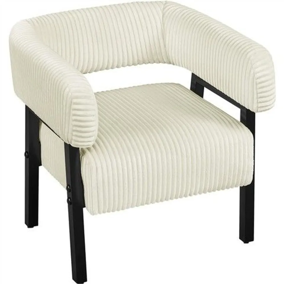 BOXED UPHOLSTERED ARMCHAIR - BEIGE (1 BOX)