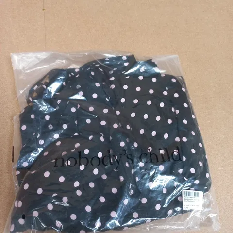 Nobody's Child Iris Midi Dress – Black with Pink Polka Dots, UK 18 (EU 46, USA 14)