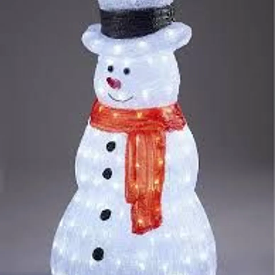BOXED 70CM ACRYLIC LIGHT UP SNOWMAN