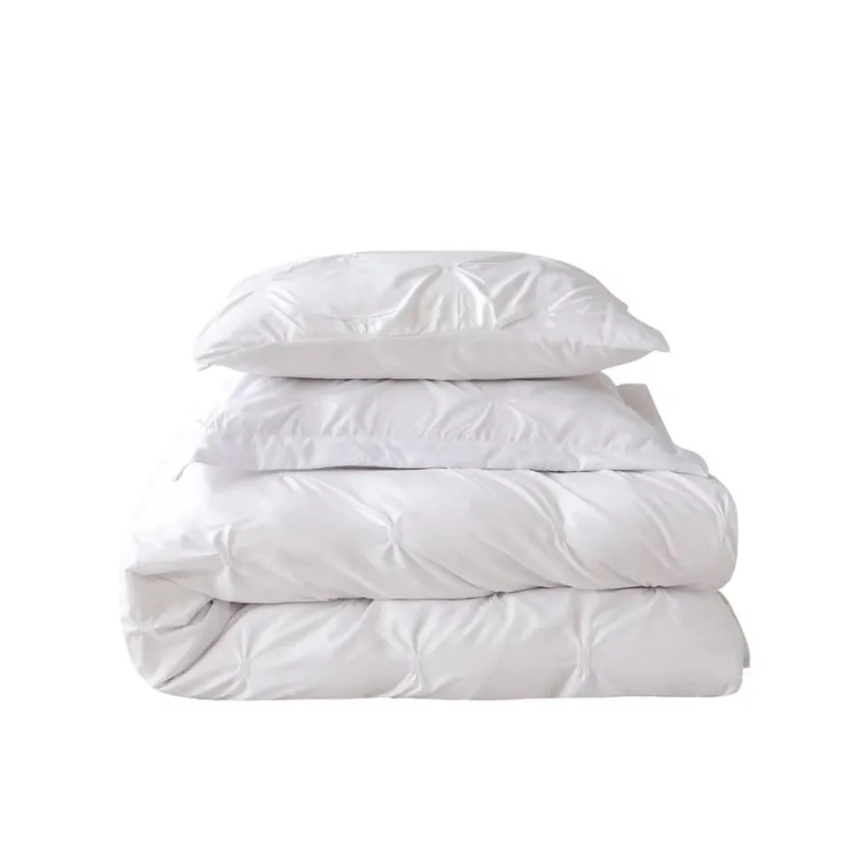 BAGGED WILLIAR POLYESTER SOLID COLOUR BEDSPREAD WITH PILLOW CASES