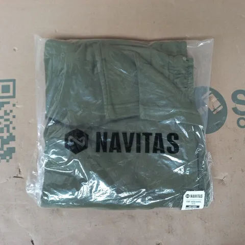 BAGGED NAVITAS CORE JOGGER SHORTS IN GREEN SIZE XXXL