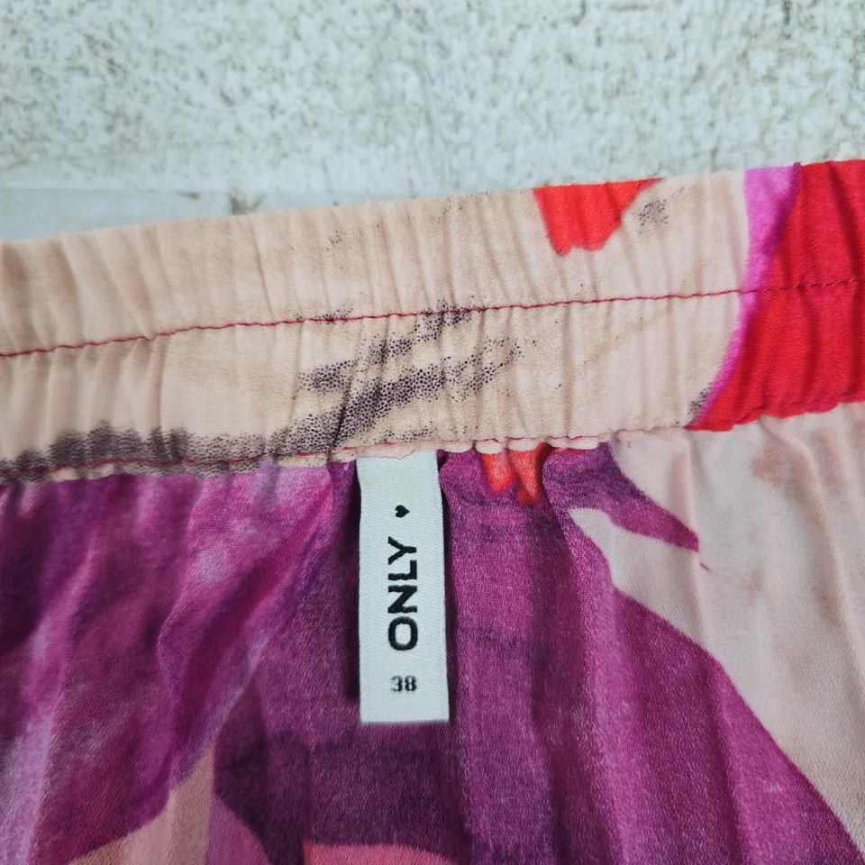 ONLY WOMEN'S MAXI SKIRT – MULTICOLOURED ABSTRACT PATTERN, UK 10 (EU 38)