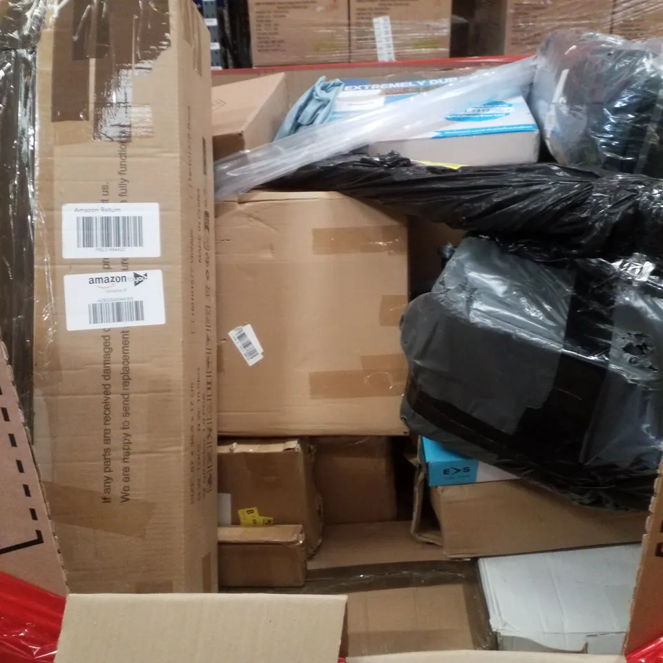 PALLET CONTAINING ASSORTED PRODUCTS INCLUDING TOILET SEAT COVER, STEAM CLEANER, FOLDABLE DRYING RACK & WINDOW FILM