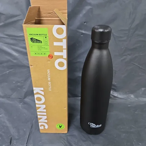 BOXED OTTO KONING BLACK VACUUM BOTTLE