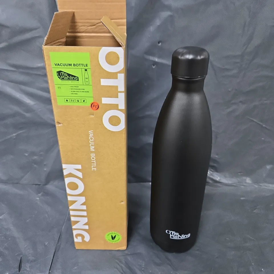 BOXED OTTO KONING BLACK VACUUM BOTTLE