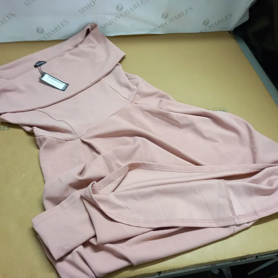 BOOHOO PLUS DOUBLE LAYER MIDI DRESS IN ROSE - 16