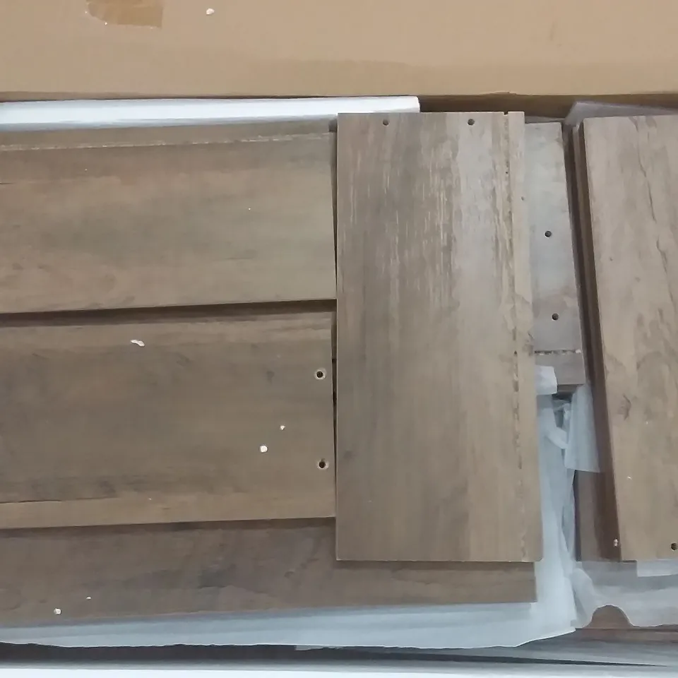 BOXED OTTAWA 1 DOOR 2 DRAWE TV UNIT IN MEDIUM OAK EFFECT  (INCOMPLETE ONLY BOX 1/2 , NO PART 2 )