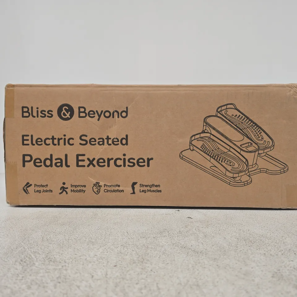 BLISS & BEYOND ELECTRIC SEATED PEDAL EXERCISER – BOXED