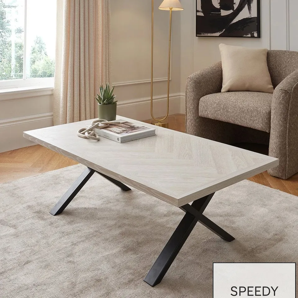 BOXED VERY HOME KAIA COFFEE TABLE - GREY/BLACK