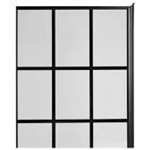 BOXED ARGOS HOME 1375x750mm CRITTALL BATH SHOWER SCREEN - BLACK