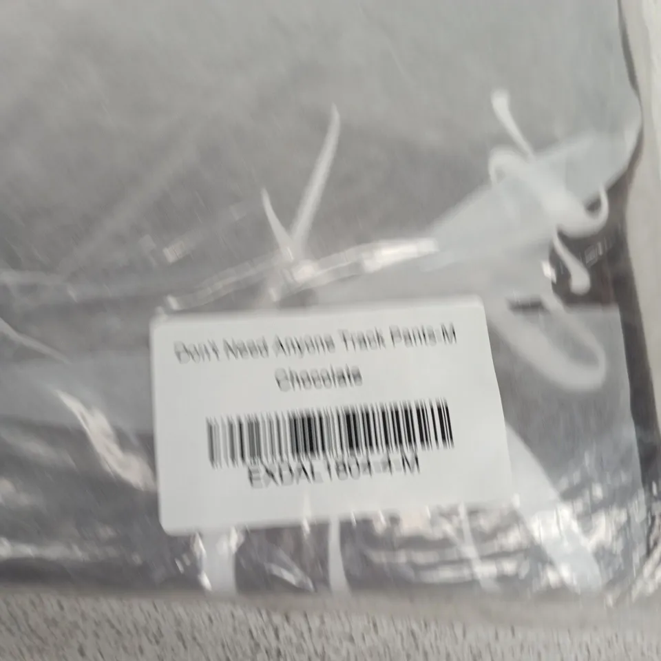 WHITE FOX DON'T NEED ANYONE TRACK PANTS – CHOCOLATE, UK SIZE M