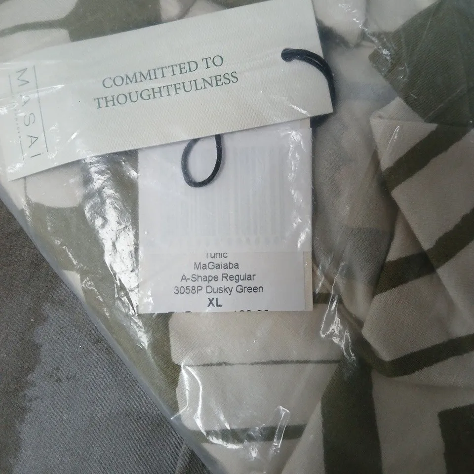 MASAI COPENHAGEN A SHAPE REGULAR DUSKY GREEN DRESS XL. BAGGED