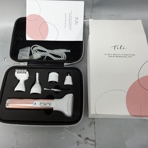 BOXED TILI 5-IN-1 MULTI FUNCTIONAL HAIR REMOVAL KIT PINK