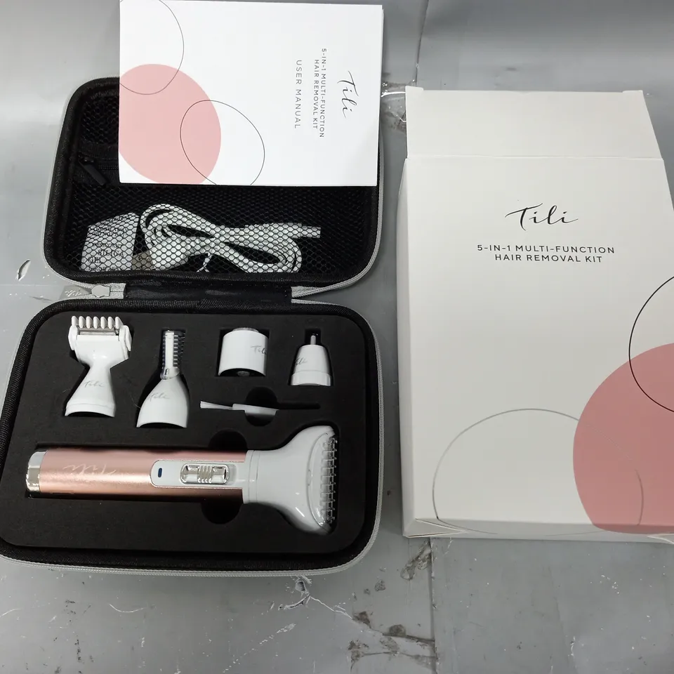 BOXED TILI 5-IN-1 MULTI FUNCTIONAL HAIR REMOVAL KIT PINK