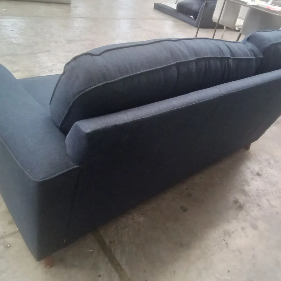 QUALITY DESIGNER RHF SOFA-BED SECTION - NAVY FABRIC 