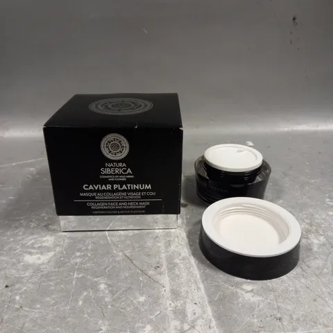 SEALED NATURA SIBERICA CAVIAR PLATINUM COLLAGEN FACE AND NECK MASK 50ML