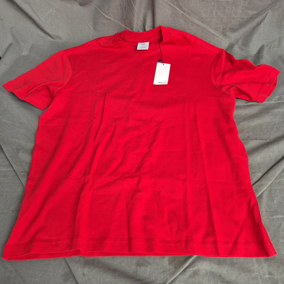 MNG RELAXED FIT TSHIRT IN RED SIZE L