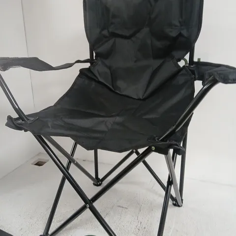 BLACK FOLDING CAMPING CHAIR