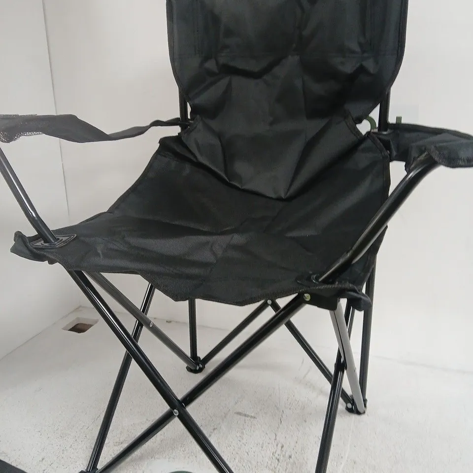 BLACK FOLDING CAMPING CHAIR