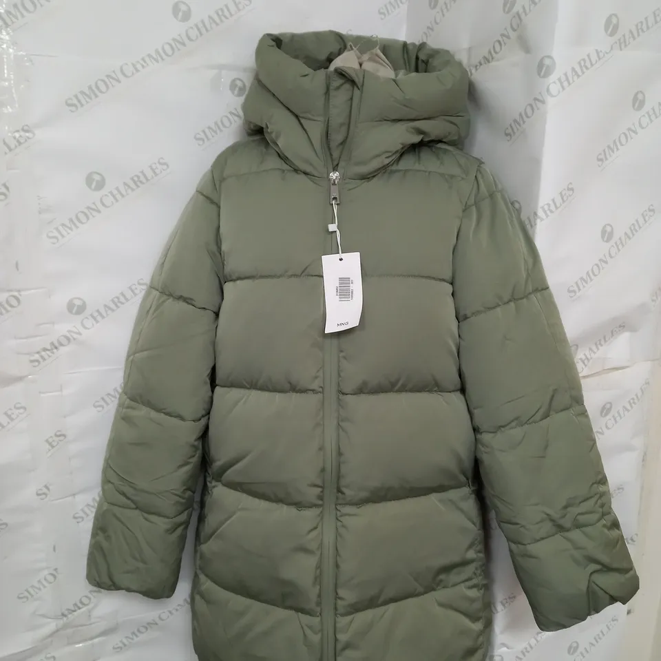 MNG PADDED COAT IN SAGE GREEN SIZE XS