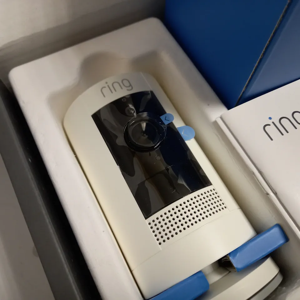 BOXED RING STICK UP CAM PLUG IN SECURITY CAMERA