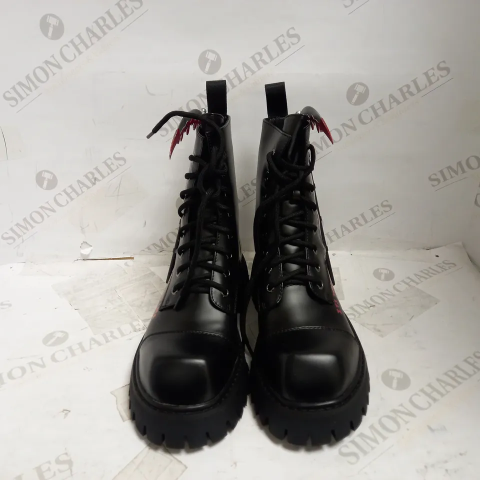 KOI VEGAN GRIM REAPER BOOTS UK SIZE 3