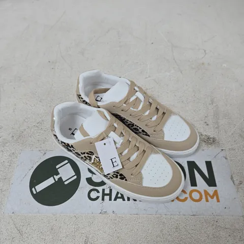 SHOES BY EMMA CARACUS SAND-LEOPARD PU SNEAKERS – UK 5