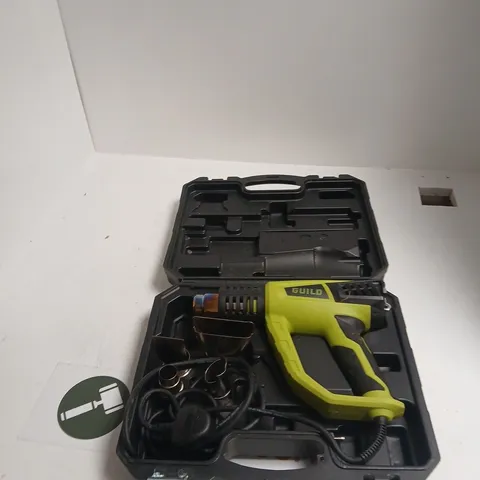 GUILD HEAT GUN WITH NOZZLE ATTACHMENTS IN CARRY CASE