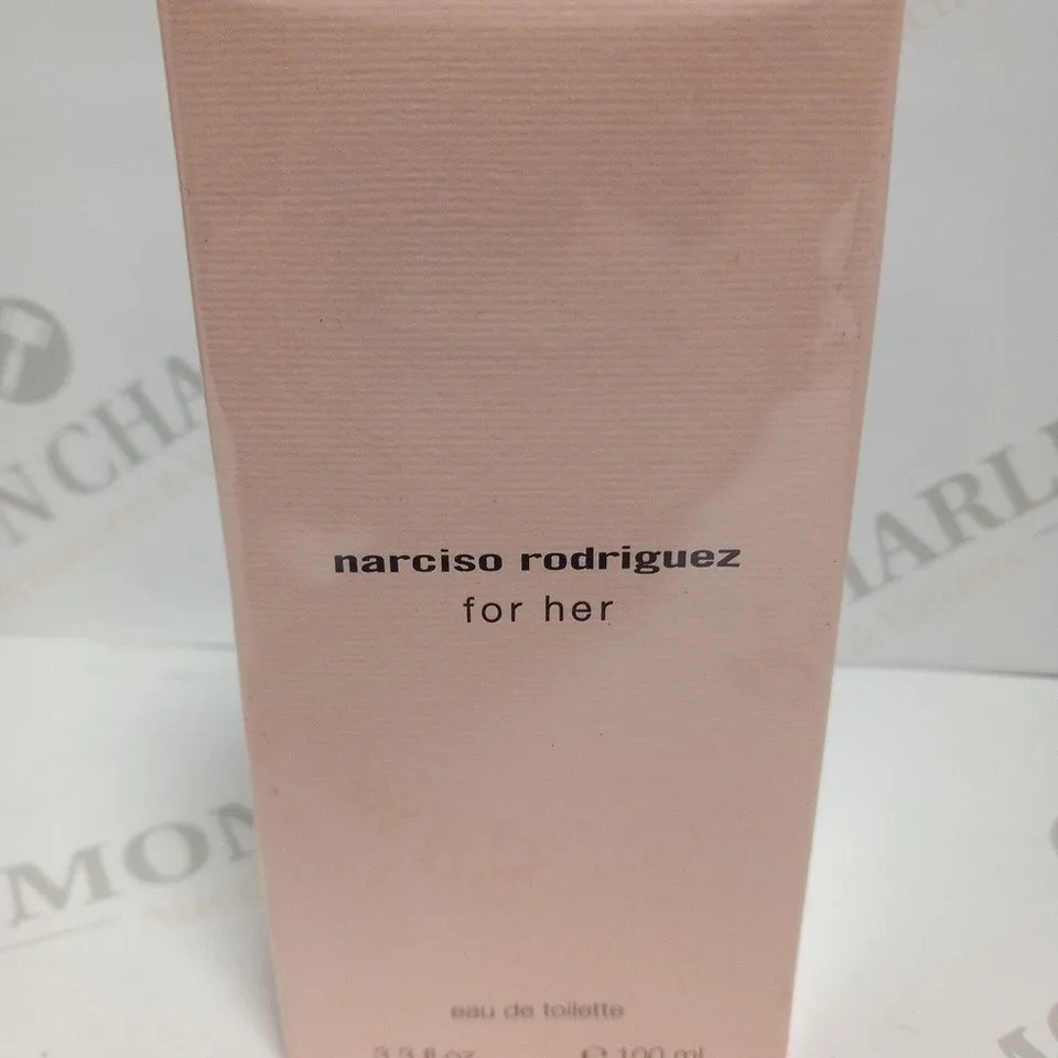 BOXED AND SEALED NARCISO RODRIGUEZ "FOR HER" EAU DE TOILETTE SPRAY 100ML 