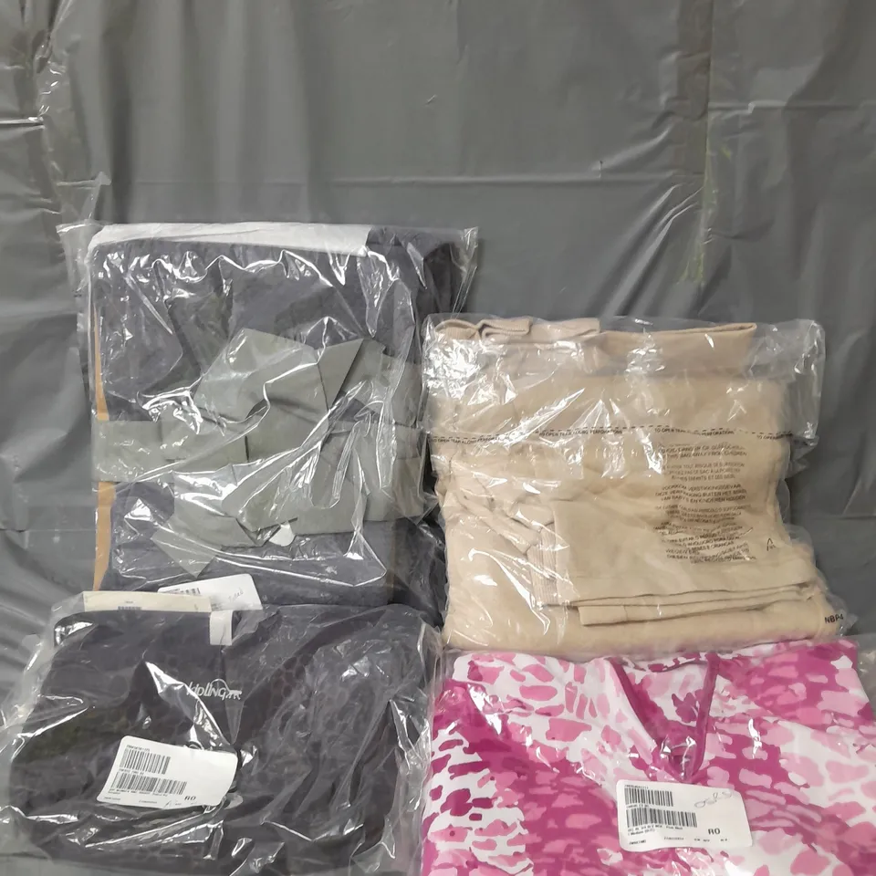 APPROXIMATELY 10 LADIES CLOTHING AND HANDBAG ITEMS VARIOUS COLOURS, SIZES AND STYLES