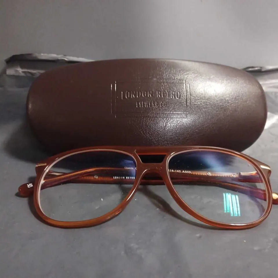 LONDON RETRO GANTS CRYSTAL ORANGE PRESCRIPTION GLASSES - MAGNIFICATION UNSPECIFIED