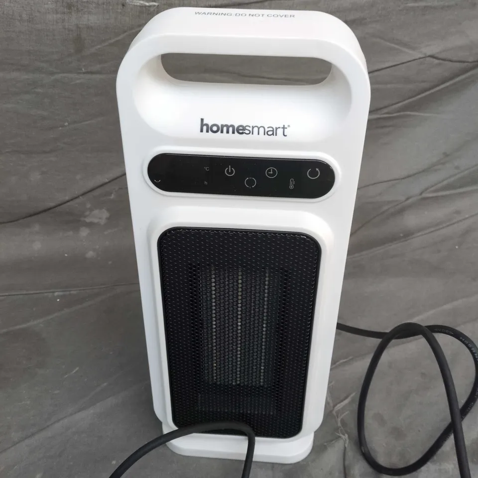 HOMESMART HIGH-SPEED TOWER HEATER – WHITE PORTABLE FAN HEATER (BOXED)