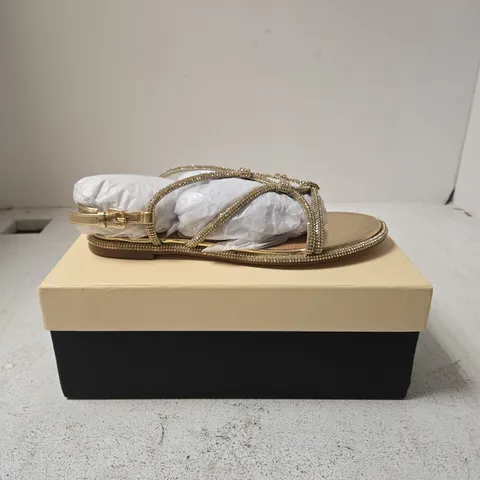 KG KURT GEIGER ROONIE SANDALS – GOLD, LADIES UK6