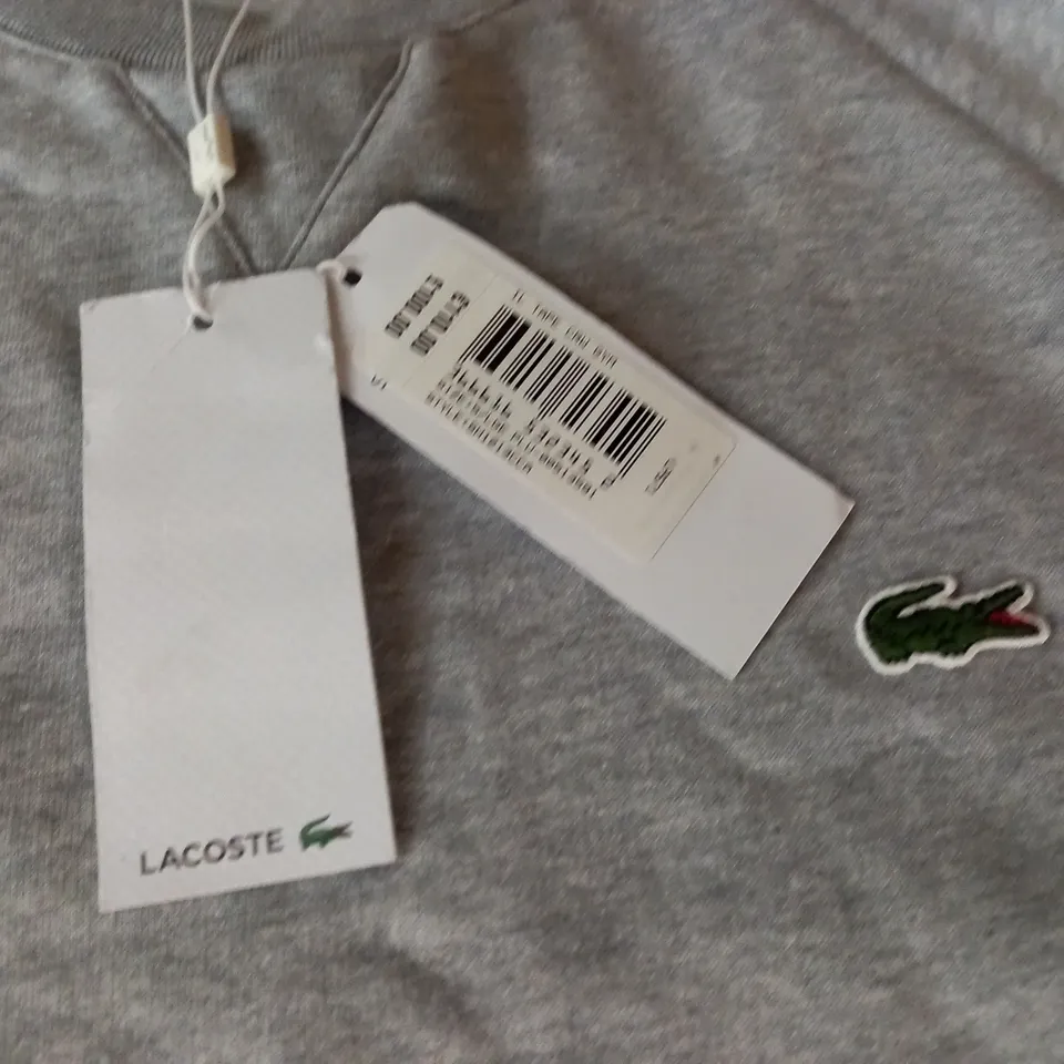 LACOSTE GREY TAPE CREW JUMPER - FR 5