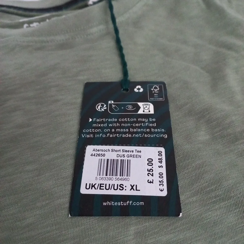 WHITE STUFF ABERSOCH SHORT SLEEVE T SHIRT DUS GREEN XL